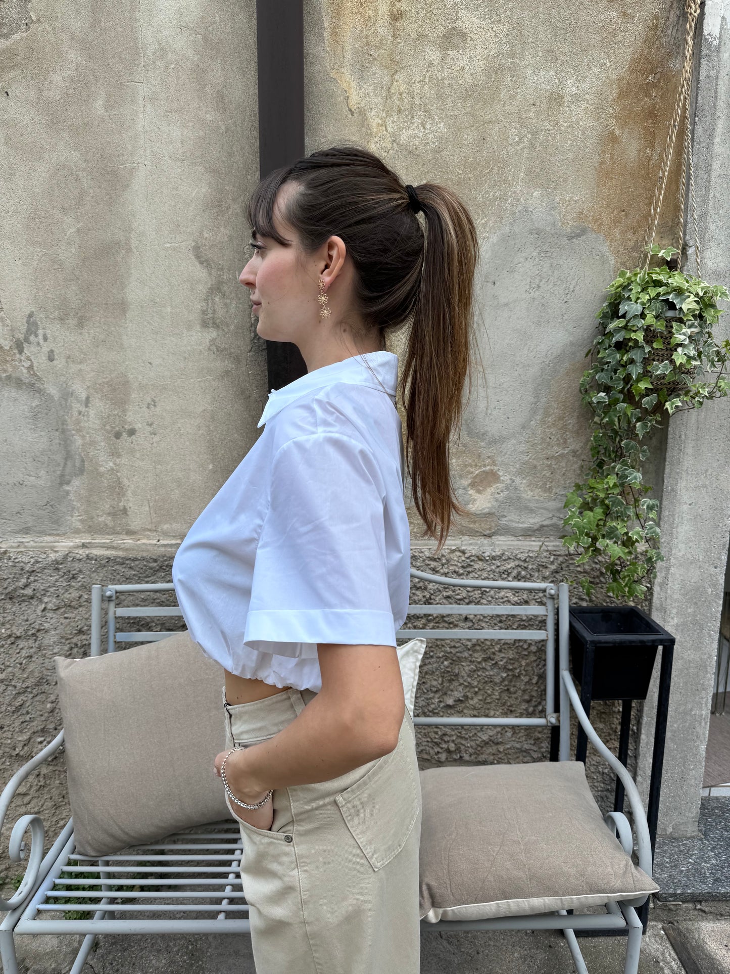 Camicia crop “Terry” Please