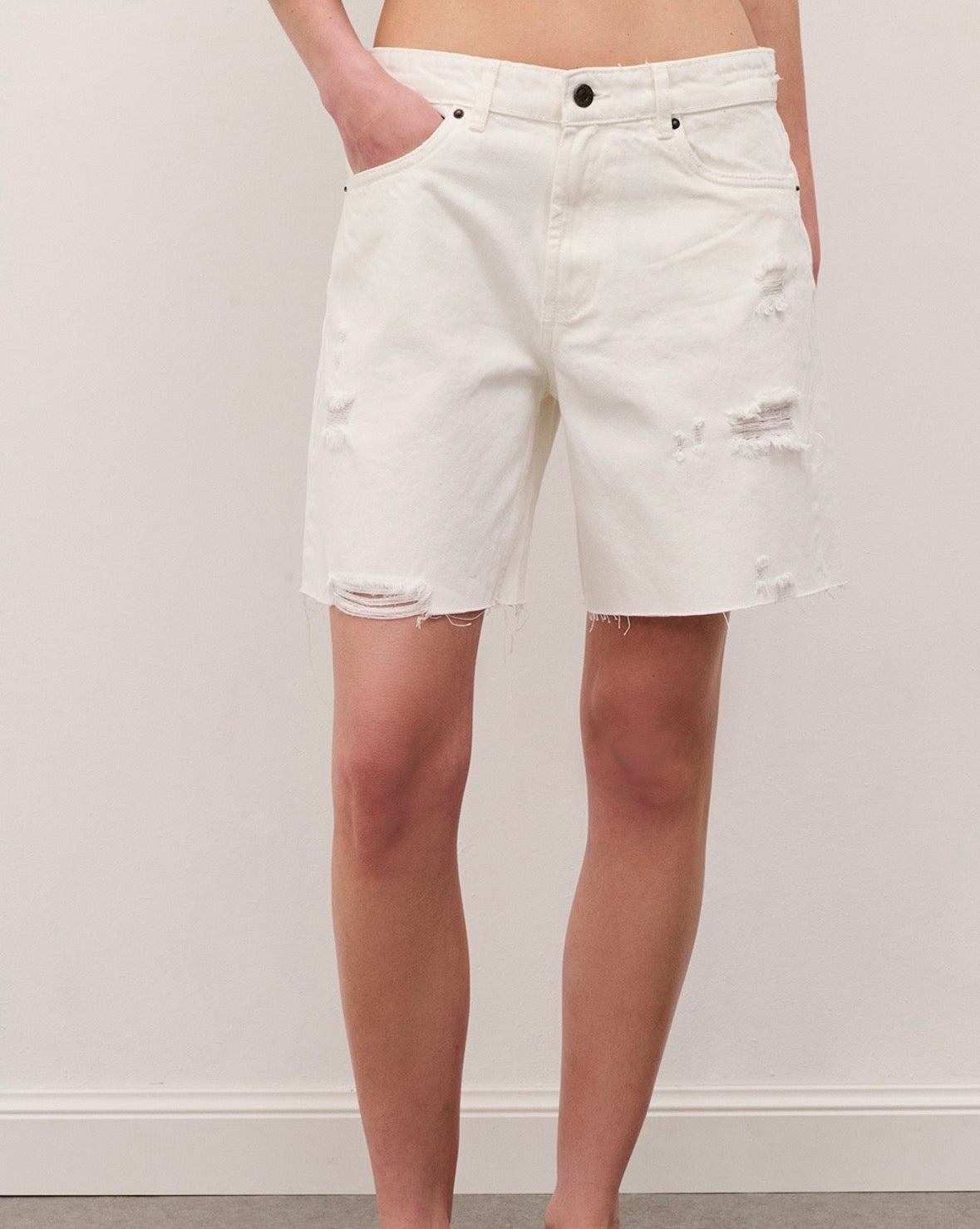 Bermuda in denim white