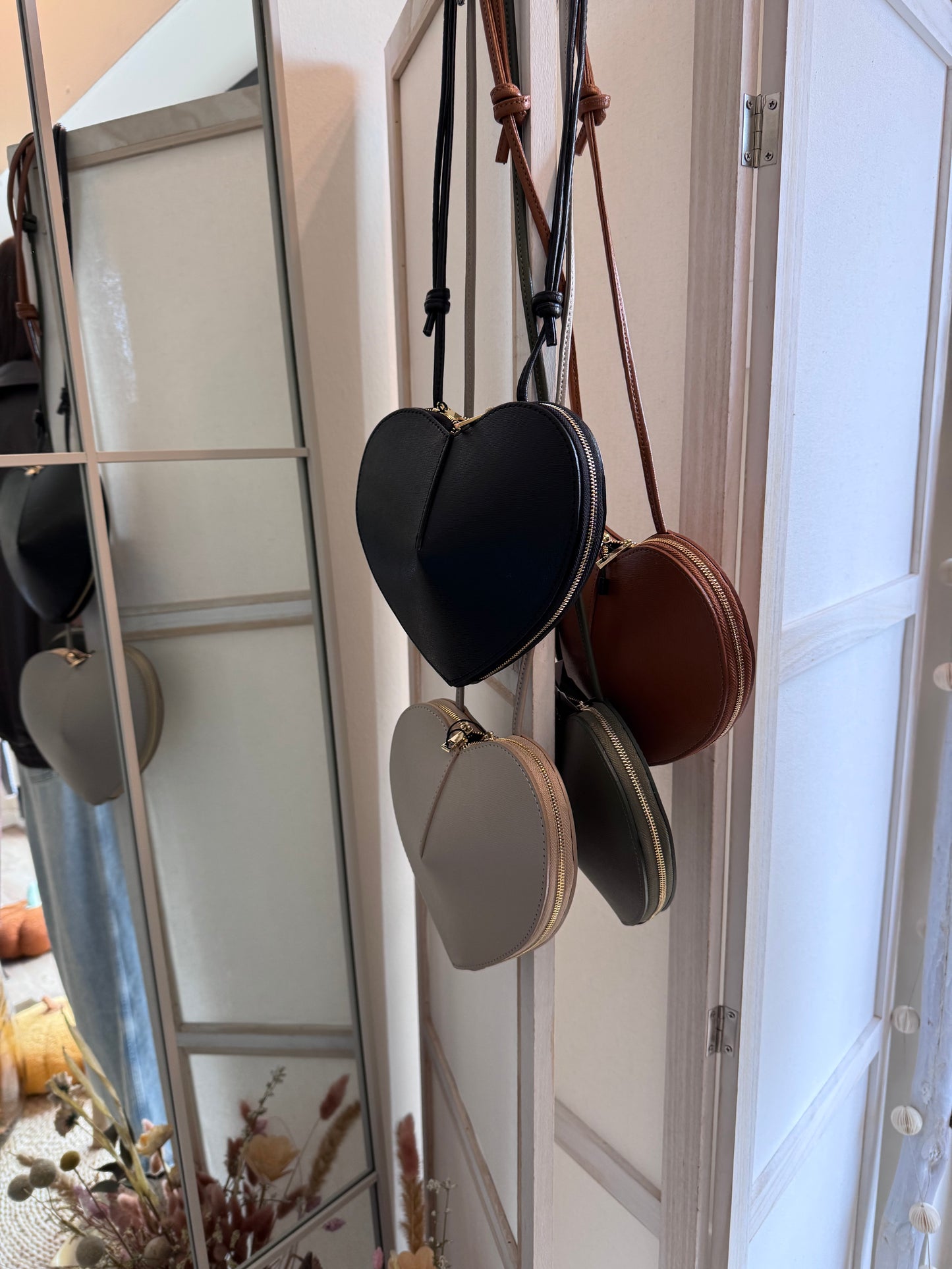 Borsa Coeur in vera pelle