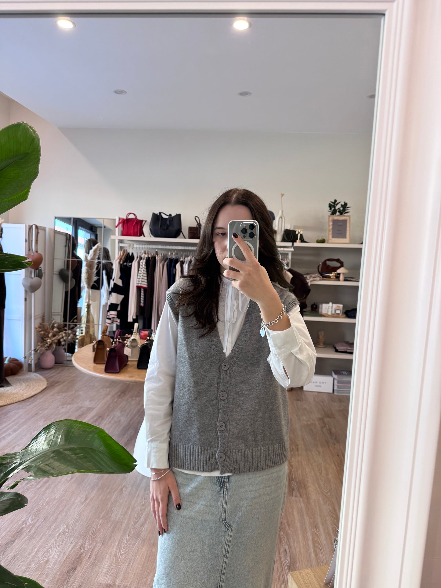 Gilet a V con bottoni Two Way