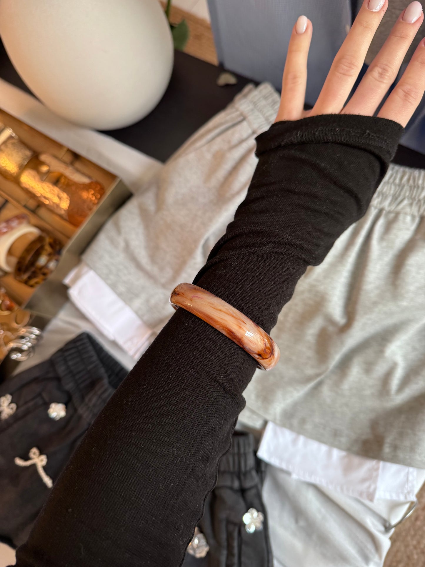 Bracciale in resina malva