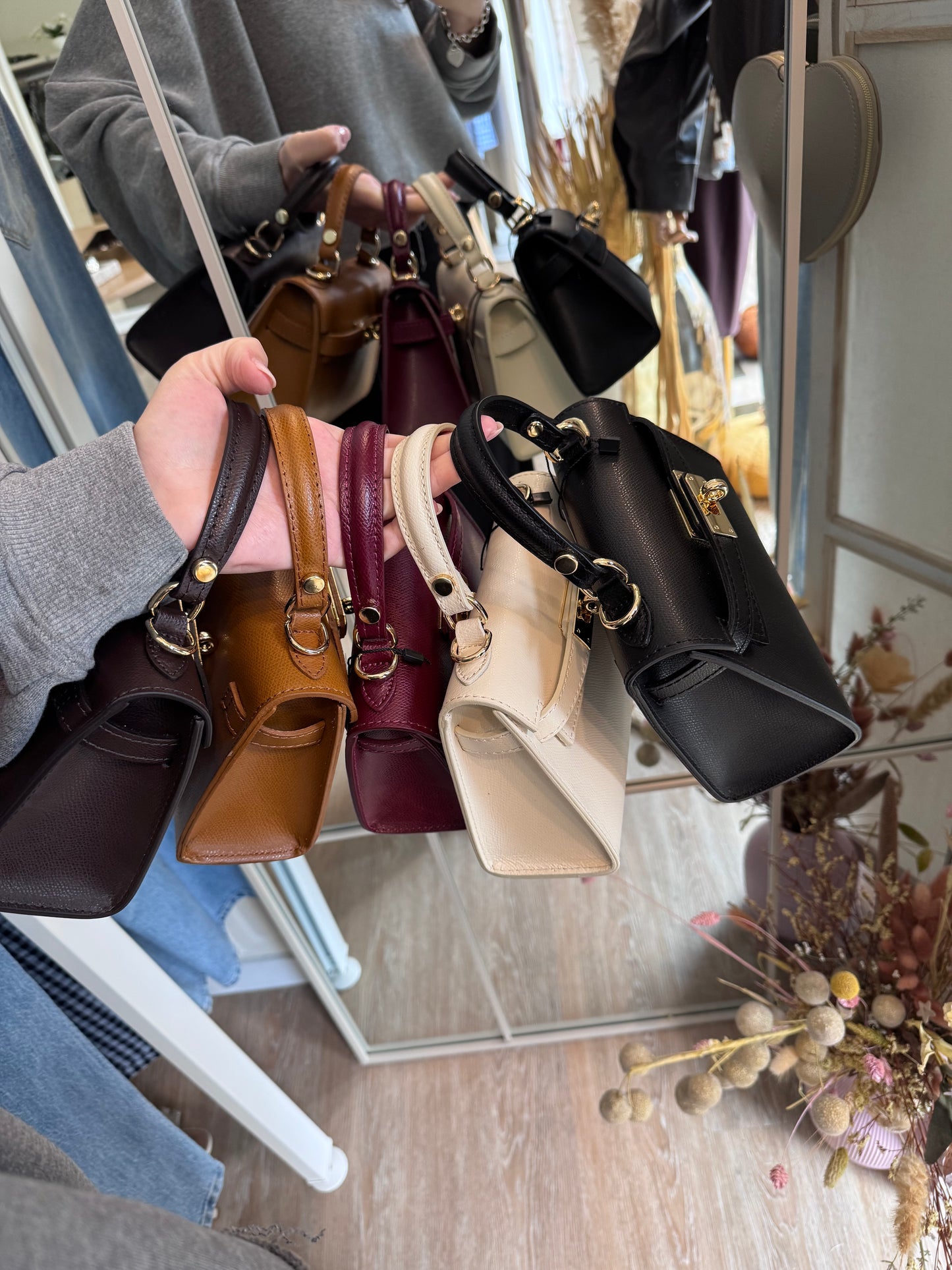 Borsa Kelly in vera pelle