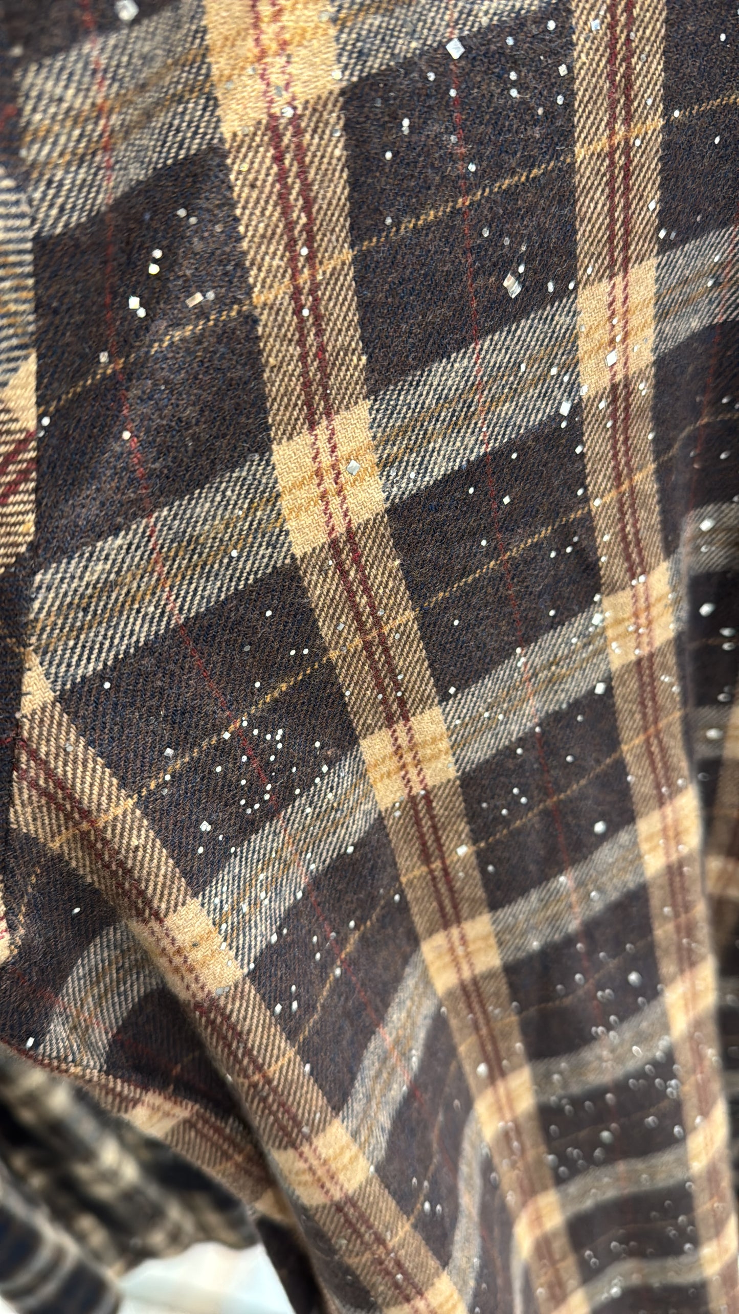 Camicia check con strass