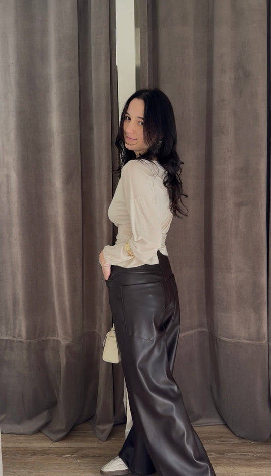 Pantalone ecopelle Dixie