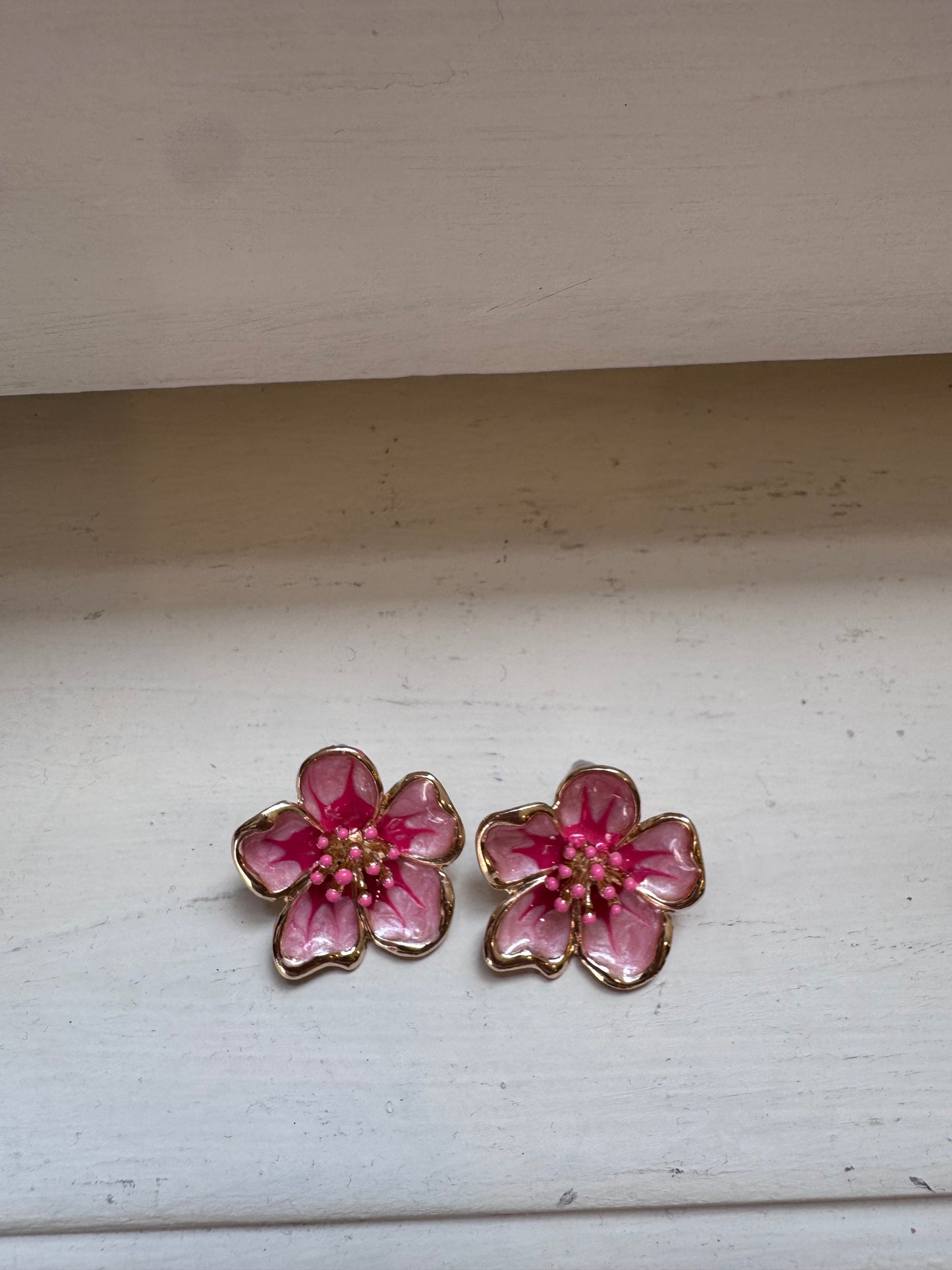 Orecchini flower pink