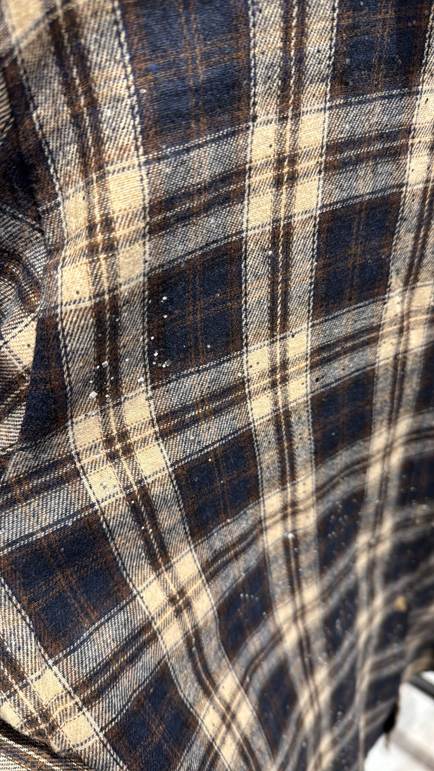 Camicia check con strass