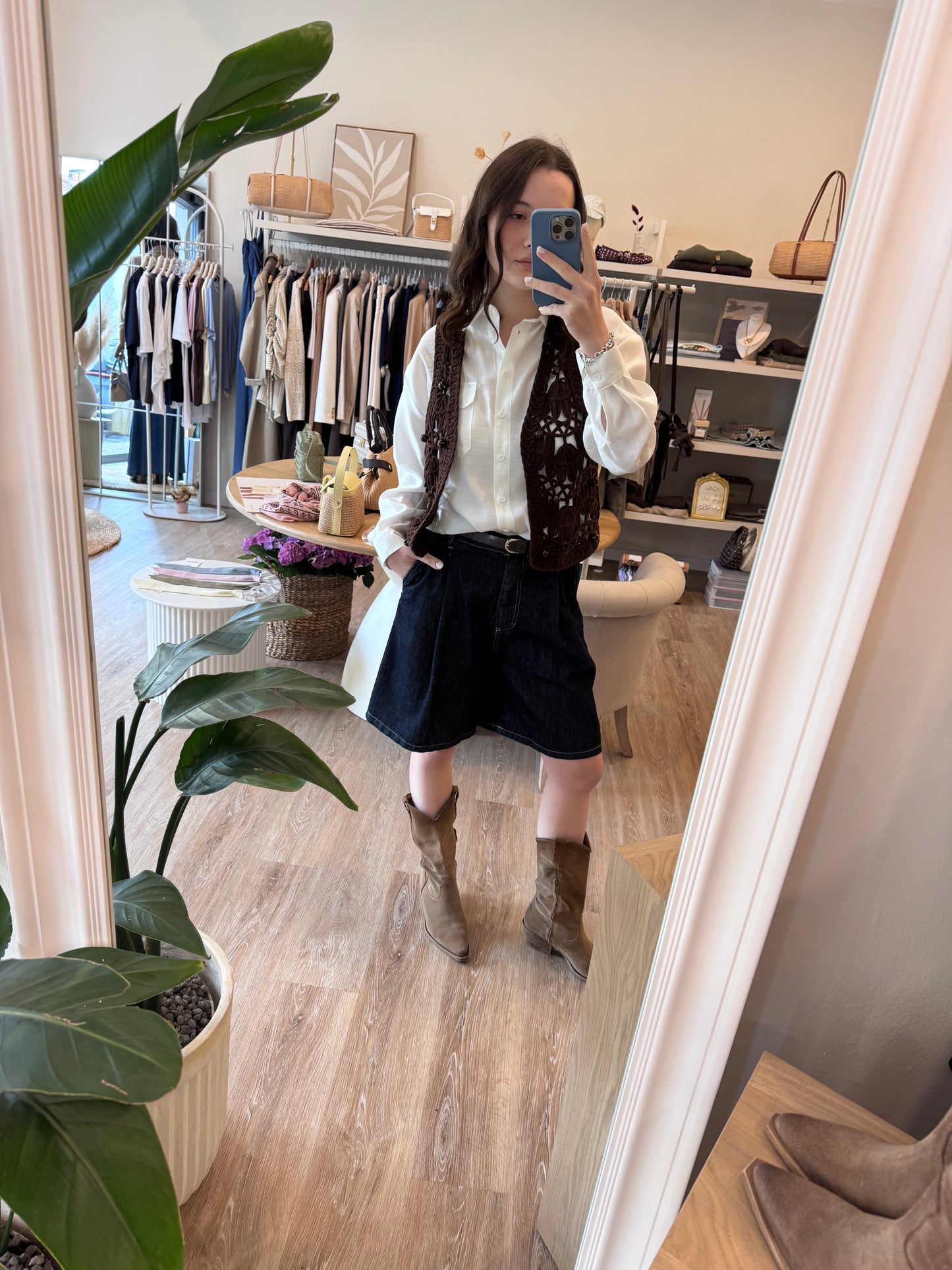 Gilet crochet corto